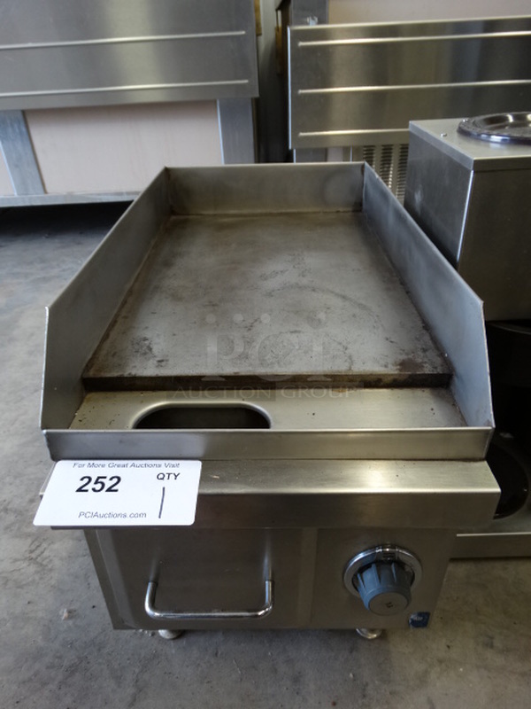 NICE! Model EL1812 Stainless Steel Commercial Countertop Electric Powered Flat Top Griddle. 208/240 Volts, 1 Phase. 12.5x23x17