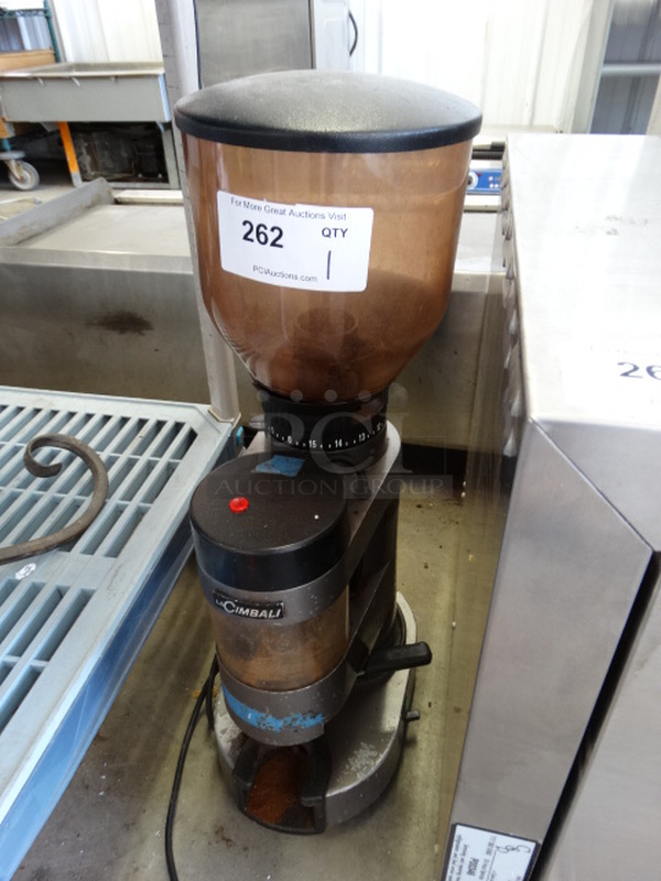 NICE! La Cimbali Model Special / A Metal Commercial Countertop Espresso Bean Grinder. 120 Volts, 1 Phase. 8x12x26. Tested and Powers On But Does Not Grind