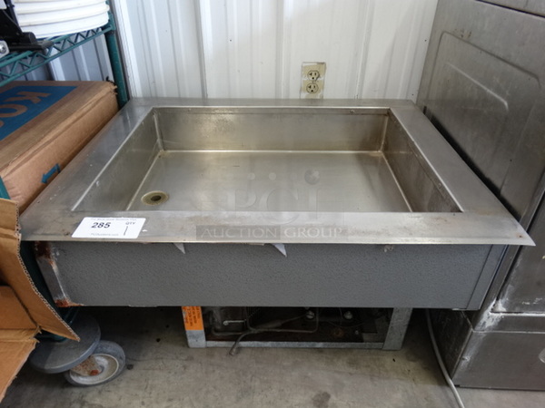 NICE! Stainless Steel Commercial Cold Pan Drop In Bin. 32.5x26.5x19. Tested and Working!
