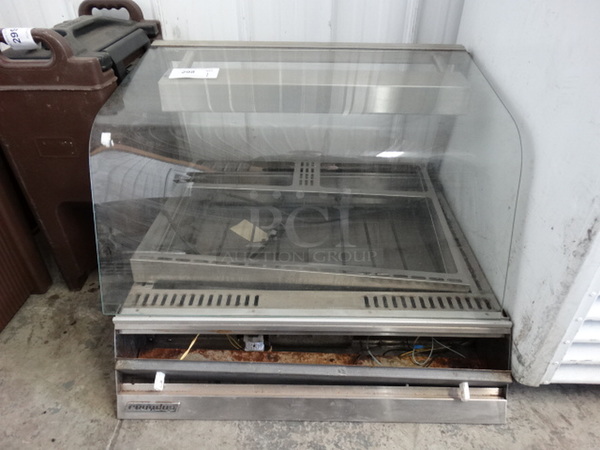 NICE! Roundup Stainless Steel Commercial Countertop Heated Display Merchandiser. 31x30x22. Cannot Test Due To Plug Style