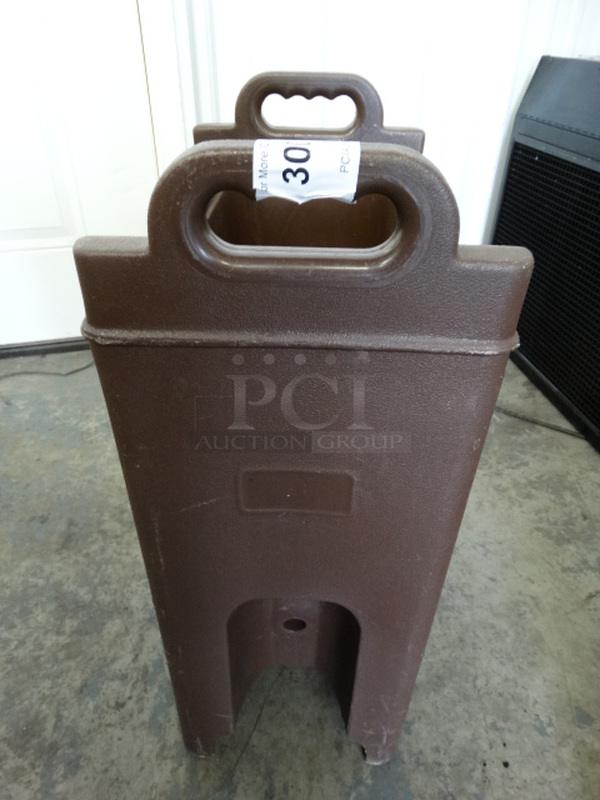Carlisle Model XT5000 Brown Poly Insulated Beverage Holder Dispenser. No Lid. 10x17x26
