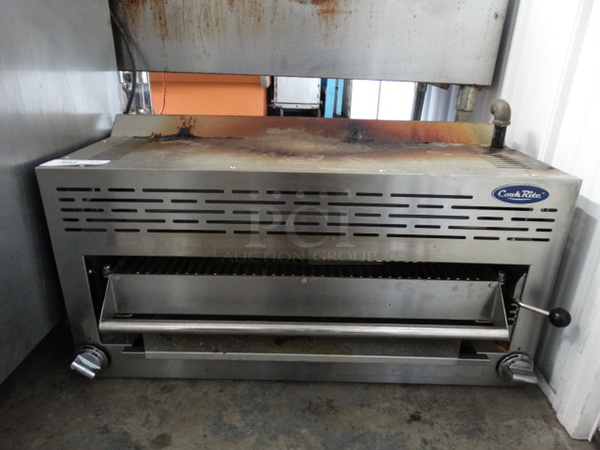 NICE! CookRite Stainless Steel Commercial Gas Powered Cheese Melter. 36x18x19