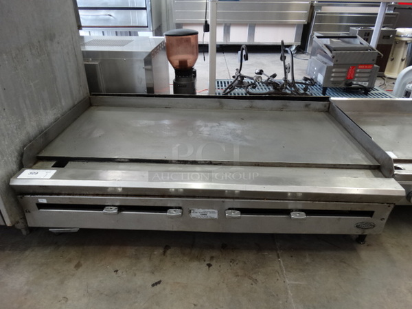NICE! DCS Stainless Steel Commercial Countertop Gas Powered Flat Top Griddle. 48x29x14