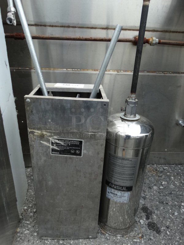 Ansul R-102 Stainless Steel Commercial Ansul Box w/ Tank. 9x8x24