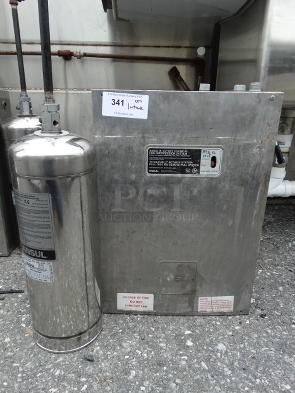 Ansul R-102 Stainless Steel Commercial Ansul System w/ Tank. 17x8x25