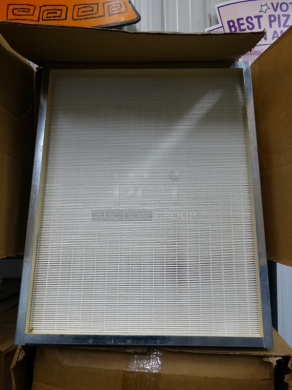 4 Airguard H1924X66-0B8000036 Metal Framed Micropleat Filters. 19.5x24.5x4. 4 Times Your Bid!