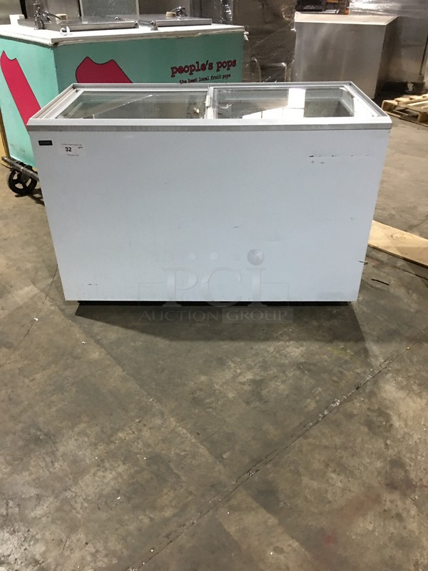 Summit Commercial Chest Freezer Merchandiser! With 2 Sliding Top Doors! Model SCF1480 Serial 41060017! 115V 1Phase! - Image 1 of 9