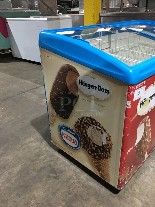 AHT Commercial Floor Style Chest Freezer Merchandiser! With 2 Sliding Top Doors! Model RIOS125 Serial 27290614005455! 120V! - Image 2 of 10