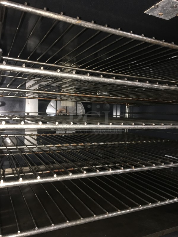Vulcan Commercial Natural Gas Powered Double Deck Convection Oven! With 2 View Through Doors! All Stainless Steel! Model VC6GDSEFCAM Serial 481576576! On Commercial Casters! 2 X Your Bid! Makes One Unit! - Image 6 of 11