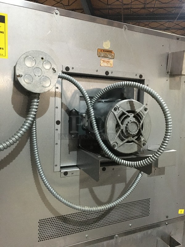 Vulcan Commercial Natural Gas Powered Double Deck Convection Oven! With 2 View Through Doors! All Stainless Steel! Model VC6GDSEFCAM Serial 481576576! On Commercial Casters! 2 X Your Bid! Makes One Unit! - Image 10 of 11