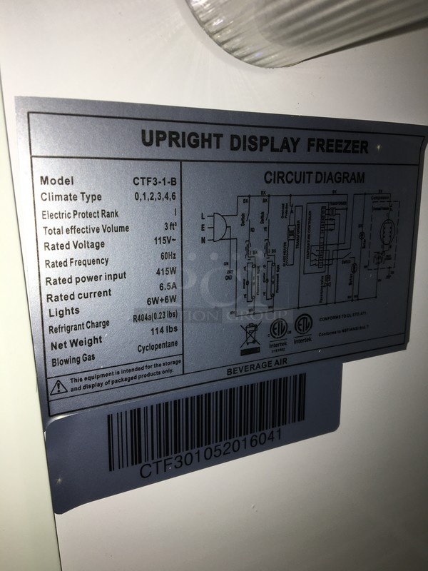 GREAT! NEW IN THE BOX! Beverage Air Commercial Countertop Reach In Freezer Merchandiser! With Poly Coated Racks! Model CTF31B! 115V! - Image 10 of 12