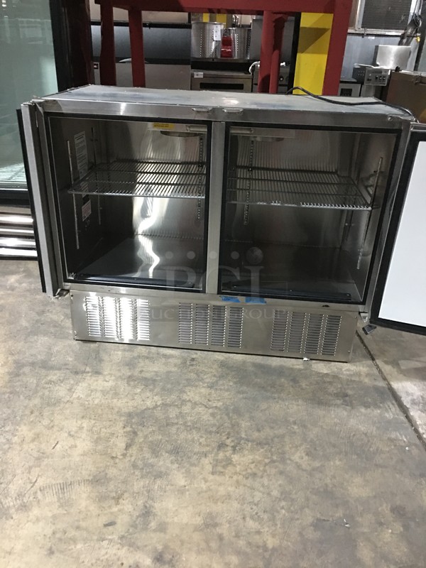 Glastender Self Contained 2 Door Bar Back/Mug Froster! With Poly Coated Racks! All Stainless Steel! Model FV48SN Serial 134132994N! 120V 1Phase! - Image 5 of 9