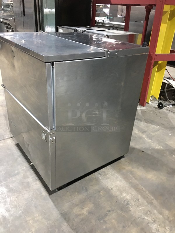 Beverage Air Commercial Milk Cooler! All Stainless Steel! With Poly Coated Racks! Model SM34N Serial 2415867! 115V 1Phase! On Commercial Casters! - Image 2 of 8