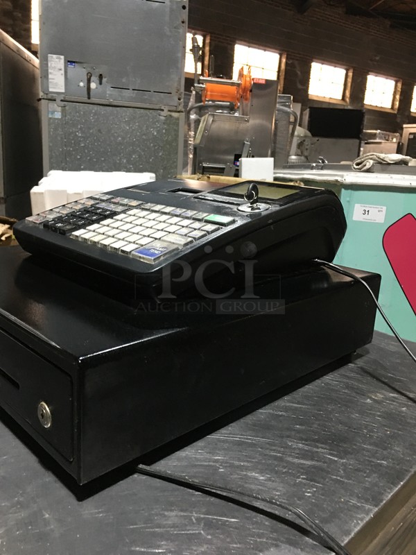 Casio Cash Register! With Key! Model PCRT2300 Serial EX294076B25408! 120V! Working! - Image 3 of 11