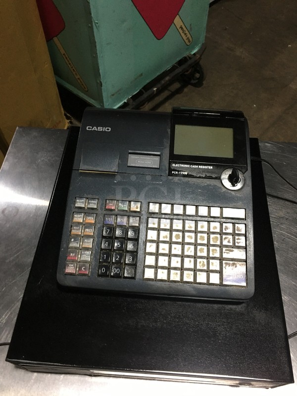 Casio Cash Register! With Key! Model PCRT2300 Serial EX294076B25408! 120V! Working! - Image 6 of 11