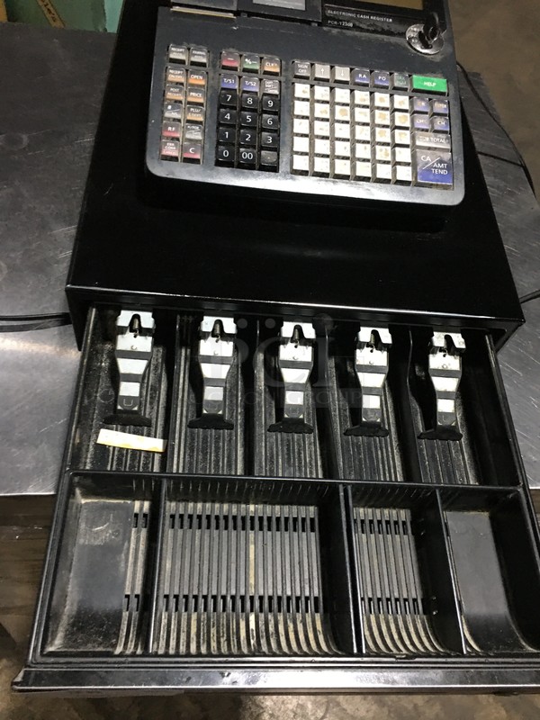 Casio Cash Register! With Key! Model PCRT2300 Serial EX294076B25408! 120V! Working! - Image 9 of 11