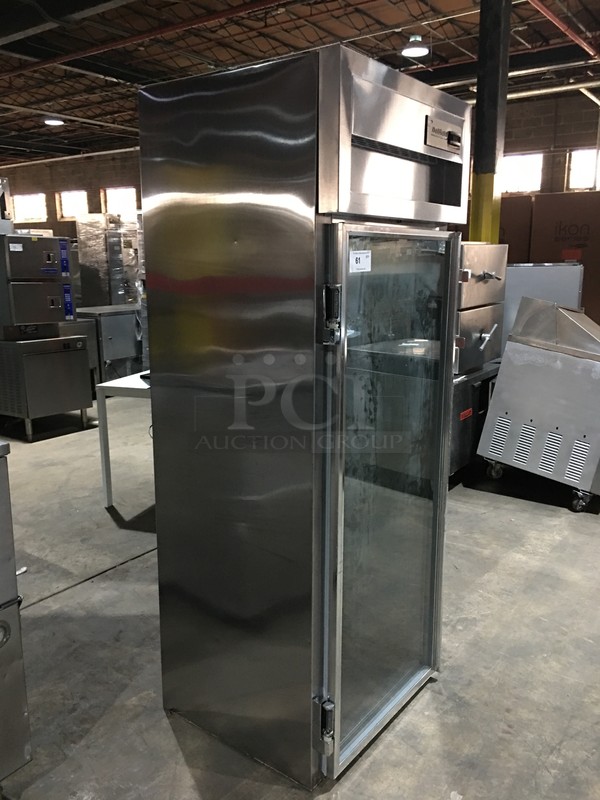 Delfield Commercial Single Door Reach In Cooler Merchandiser! All Stainless Steel! Model SSR1SG40CHIP1 Serial 0910152001417! 115V! - Image 3 of 8