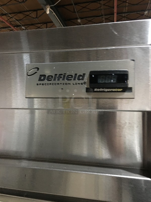 Delfield Commercial Single Door Reach In Cooler Merchandiser! All Stainless Steel! Model SSR1SG40CHIP1 Serial 0910152001417! 115V! - Image 8 of 8
