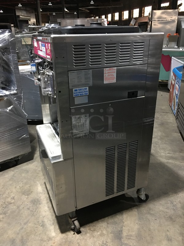 GORGEOUS! Taylor Commercial Floor Style 2 Flavor Frosty/Coolatta/Slushie Making Machine! With Milshake Mixing Attachment! All Stainless Steel! Model 342D27 Serial K5114958! 208/230V 1Phase! On Commercial Casters! - Image 2 of 11