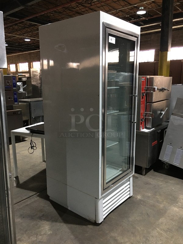 Hussmann Commercial Single Door Reach In Cooler Merchandiser! With Poly Coated Racks! Model 01CXC3BSDFB Serial 56893290008! - Image 2 of 9