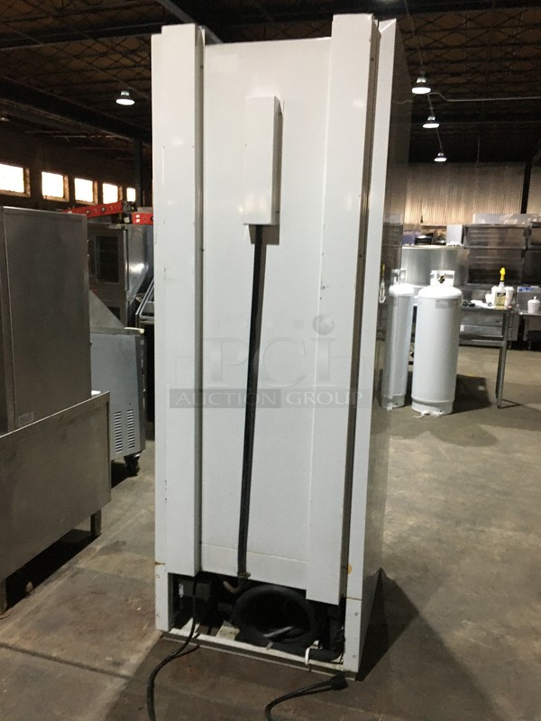 Hussmann Commercial Single Door Reach In Cooler Merchandiser! With Poly Coated Racks! Model 01CXC3BSDFB Serial 56893290008! - Image 4 of 9