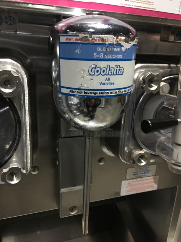GORGEOUS! Taylor Commercial Floor Style 2 Flavor Frosty/Coolatta/Slushie Making Machine! With Milshake Mixing Attachment! All Stainless Steel! Model 342D27 Serial K5114958! 208/230V 1Phase! On Commercial Casters! - Image 6 of 11