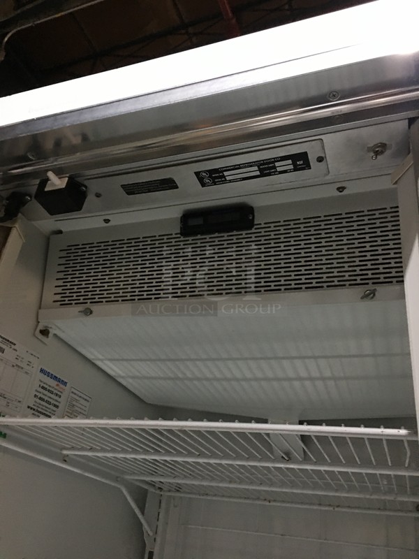 Hussmann Commercial Single Door Reach In Cooler Merchandiser! With Poly Coated Racks! Model 01CXC3BSDFB Serial 56893290008! - Image 7 of 9