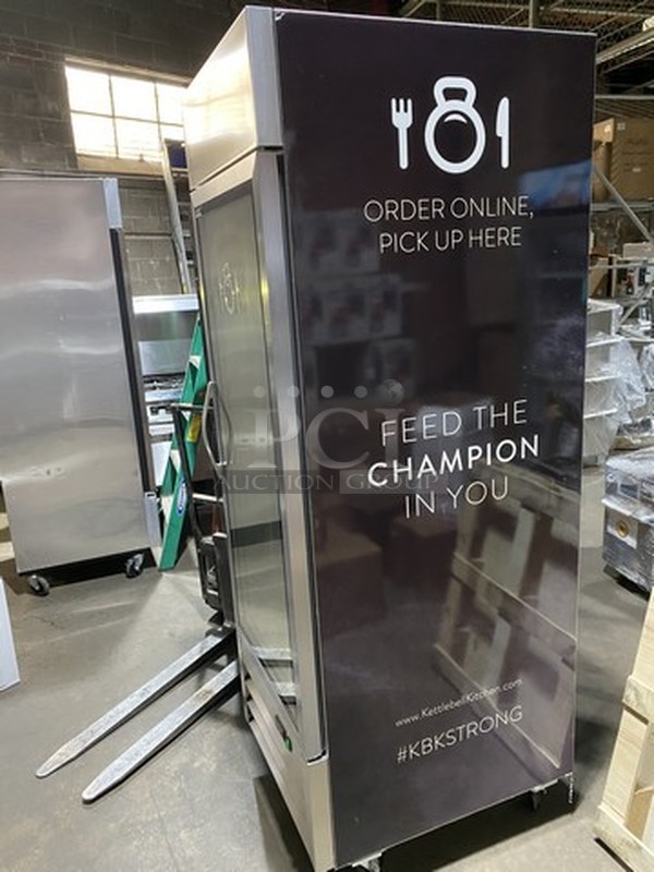 SWEET! BRAND NEW IN THE BOX! KOOL IT One Glass Door Reach In Cooler/Merchandiser! With Poly Coated Racks! Model KB27RG! 115V 1Phase! On Commercial Casters!  - Image 3 of 12