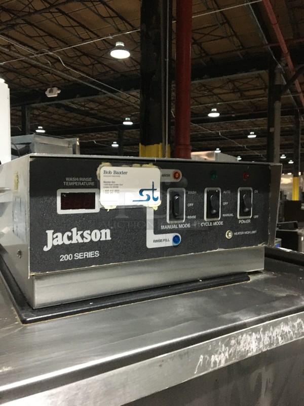 Jackson Commercial Pass Through Dishwasher! All Stainless Steel! Model 200B Serial 4796M! 208V 1Phase! On Legs! - Image 7 of 10