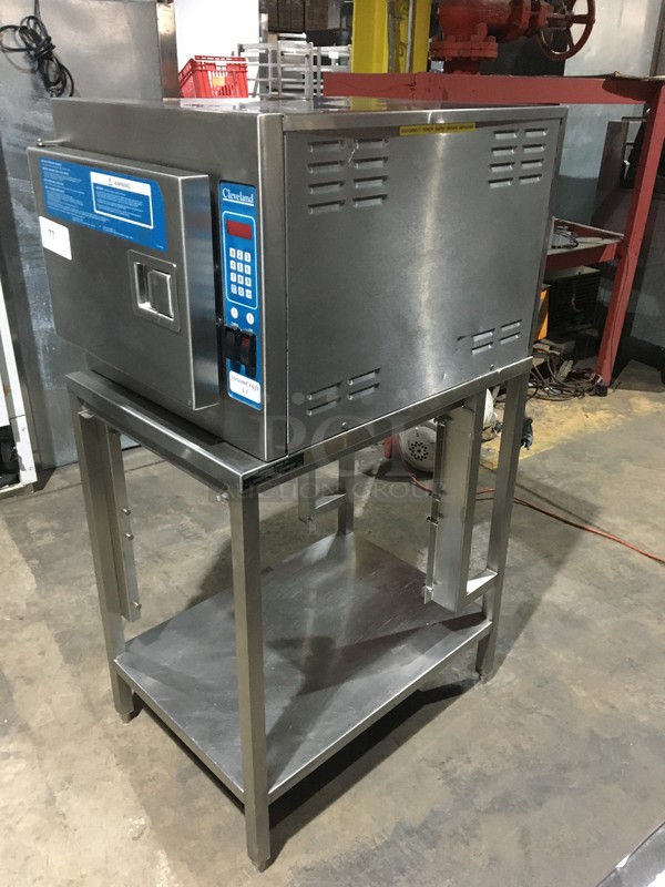 Cleveland Commercial Electric Powered Single Door Steamer! Steam Craft 3.1 Edition! With Underneath Storage! On Stainless Steel Stand! Model 21CET8 Serial WC2121193F01! 208V 1 Phase! - Image 2 of 10