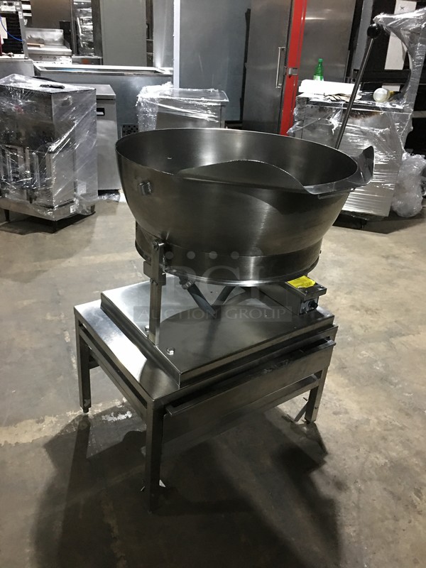 Cleveland Commercial Electric Powered Tilting Soup Kettle! All Stainless Steel! Model SET15 Serial 10923059480! 208V 1/3Phase!  - Image 4 of 10
