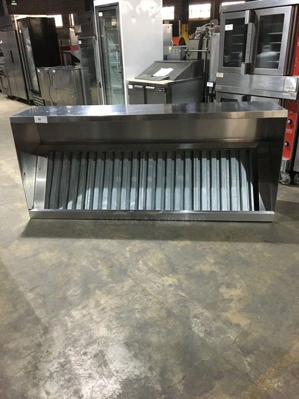 LIKE NEW! All Stainless Steel Commercial 7' Hood System! 