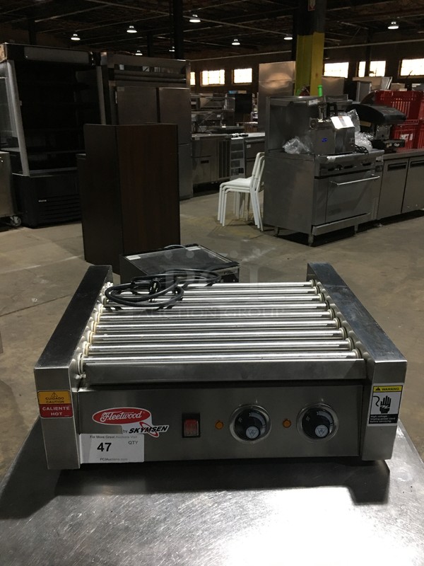 Fleetwood Commercial Countertop Hot Dog Roller Grill! All Stainless Steel! Model RG9M Serial R91080! 110V!
