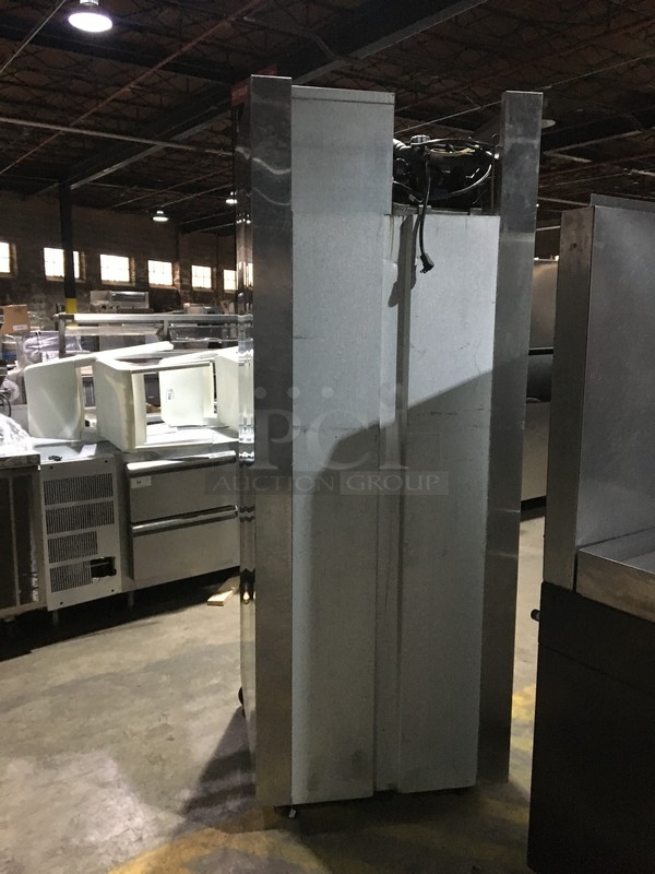 Traulsen Commercial Reach In Refrigerator! With 2 Half Doors! With Racks! All Stainless Steel! Model AHT132WUTHHS Serial T073540A01! 115V 1Phase! On Commercial Casters! - Image 4 of 11