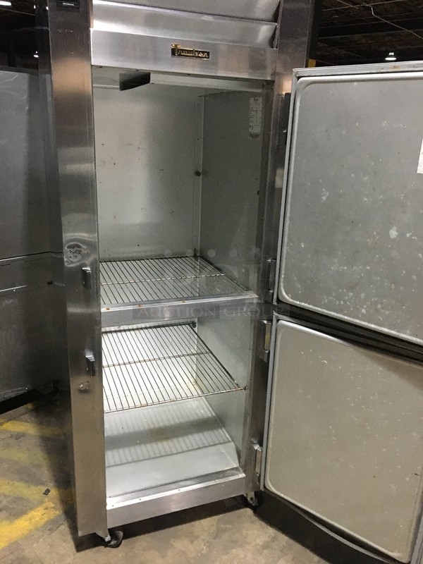 Traulsen Commercial Reach In Refrigerator! With 2 Half Doors! With Racks! All Stainless Steel! Model AHT132WUTHHS Serial T073540A01! 115V 1Phase! On Commercial Casters! - Image 5 of 11