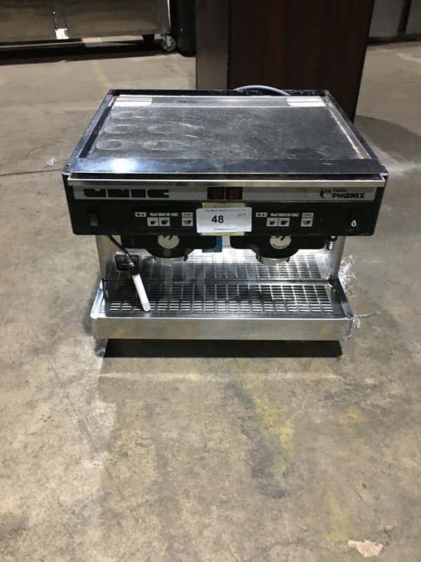 Unic Commercial Countertop Dual Espresso Machine! With Steam Wand! All Stainless Steel! Twin Phoenix Series!