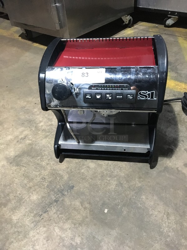 Las Paziale Commercial Countertop Espresso Machine! With Steam Wand! All Stainless Steel!  - Image 1 of 8