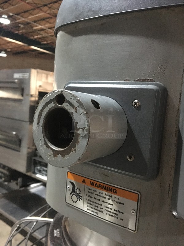 Hobart Commercial Floor Style 60 Quart Planetary Mixer! With Stainless Steel Bowl & Bowl Guard! With Dough Hook Attachment! Model HL600 Serial 311282820! 200/230V 1/3Phase! Damaged From Shipping! Not Tested!  - Image 8 of 10
