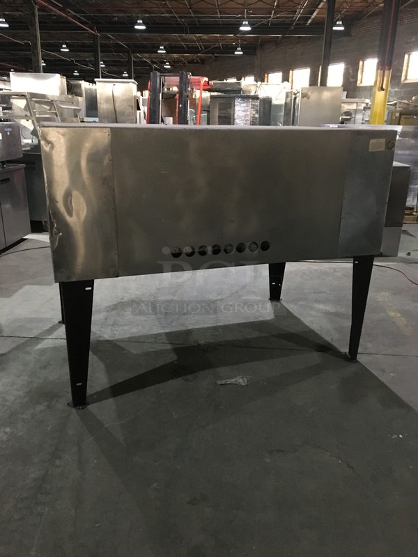 FANTASTIC! Bakers Pride Natural Gas Powered 4 Pie Pizza Oven! All Stainless Steel Body! Model DS805 Serial 11759! With Stones! On Legs! Working When Removed! - Image 3 of 12