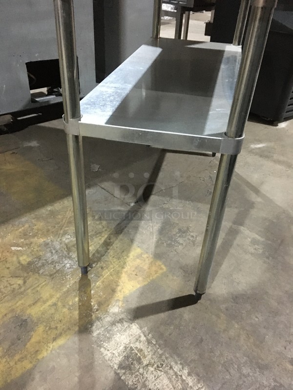 NICE! L & J Work/Prep Table! With Backsplash! With Underneath Storage Space! All Stainless Steel! On Legs! - Image 6 of 8