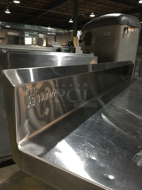 NICE! L & J Work/Prep Table! With Backsplash! With Underneath Storage Space! All Stainless Steel! On Legs! - Image 7 of 8