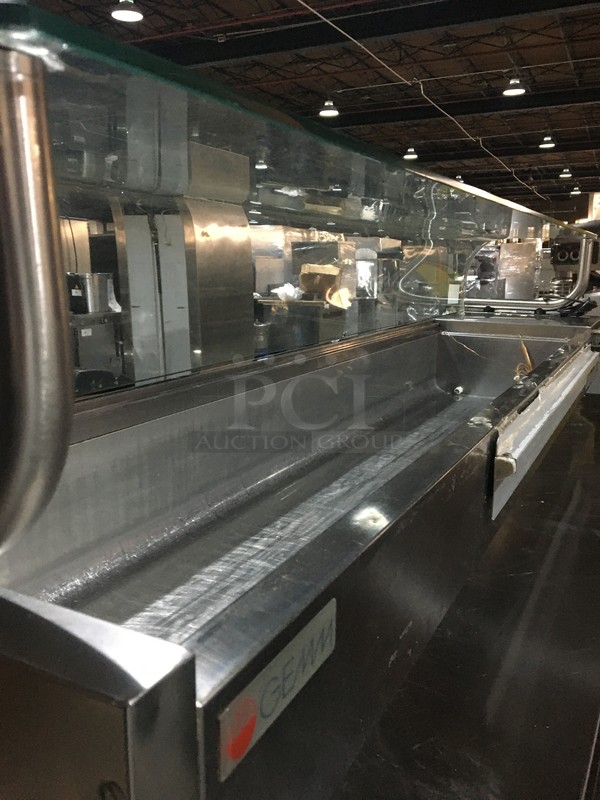 All Stainless Steel Commercial Refrigerated Salad Rail! With Curved Sneeze Guard! - Image 6 of 11