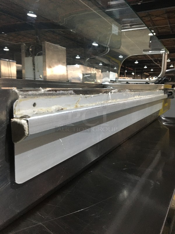 All Stainless Steel Commercial Refrigerated Salad Rail! With Curved Sneeze Guard! - Image 9 of 11
