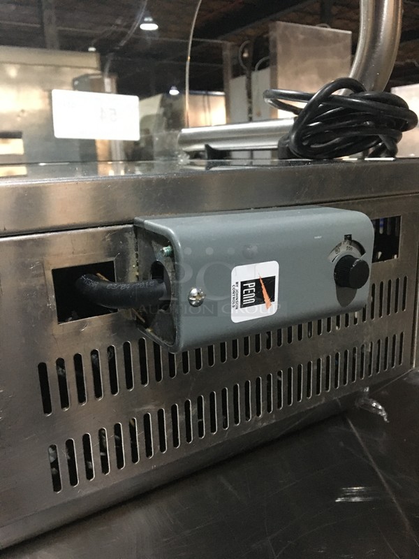All Stainless Steel Commercial Refrigerated Salad Rail! With Curved Sneeze Guard! - Image 10 of 11