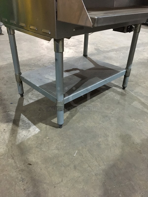 Eagle Commercial Natural Gas Powered 2 Well Steam Table! With Removable Soup Inserts! With Underneath Storage Space! With Commercial Cutting Board! All Stainless Steel! On Legs! - Image 10 of 11