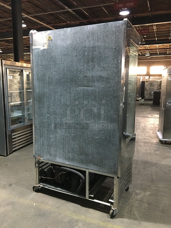 Arneg Commercial Refrigerated Open Grab-N-Go Merchandiser Display Case! With Shelves! All Stainless Steel! On Commercial Casters! - Image 3 of 10