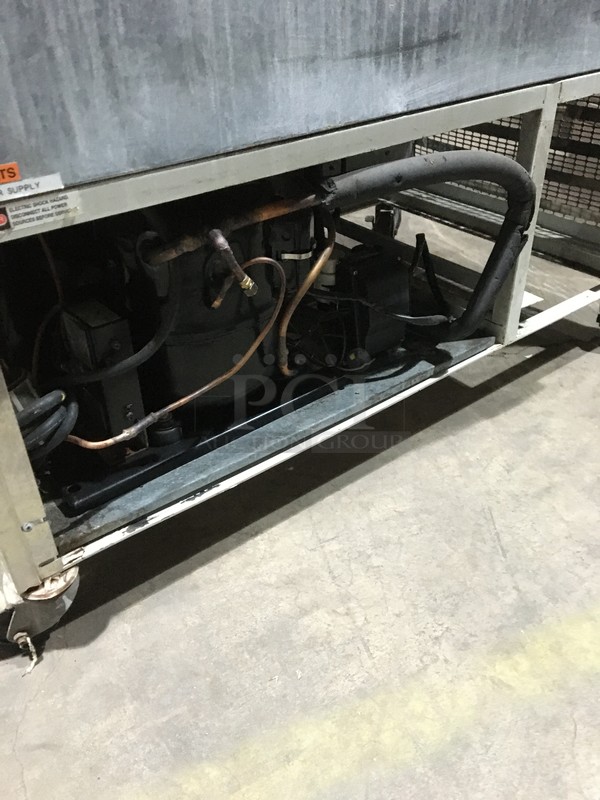 Arneg Commercial Refrigerated Open Grab-N-Go Merchandiser Display Case! With Shelves! All Stainless Steel! On Commercial Casters! - Image 9 of 10