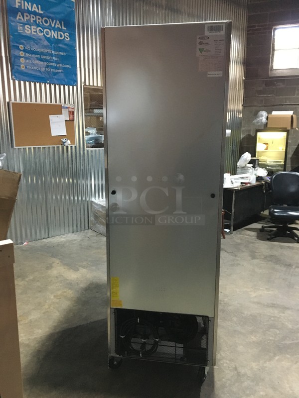 SWEET! BRAND NEW IN THE BOX! KOOL IT One Glass Door Reach In Cooler/Merchandiser! With Poly Coated Racks! Model KB27RG! 115V 1Phase! On Commercial Casters! - Image 4 of 11