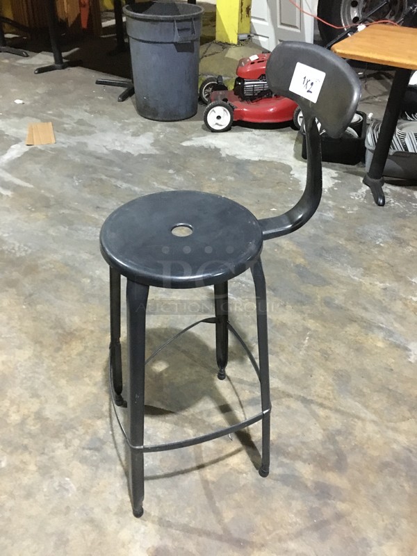 Modern Style Bar High Dining Chair! With Round Seat! 2 X Your Bid! - Image 3 of 6