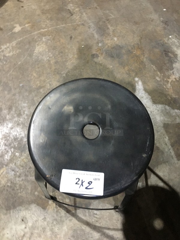 Modern Style Bar High Stool! With Round Seat! 2 X Your Bid! - Image 4 of 4